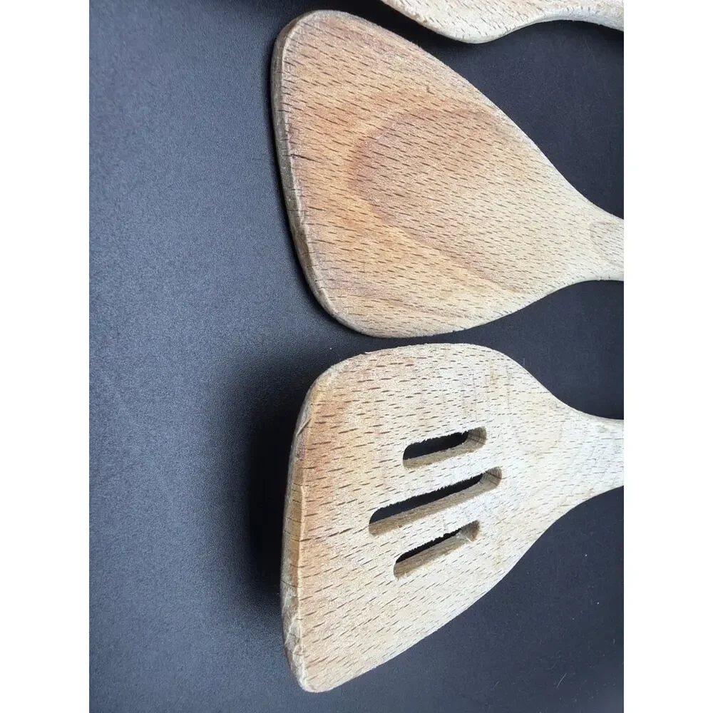 OXO Good Grips Wooden Kitchen Utensil Set 6 Pc Beech Wood Spoons Spatula set